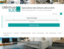 Tablet Screenshot of creation-sud.fr